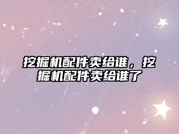 挖掘機(jī)配件賣(mài)給誰(shuí)，挖掘機(jī)配件賣(mài)給誰(shuí)了