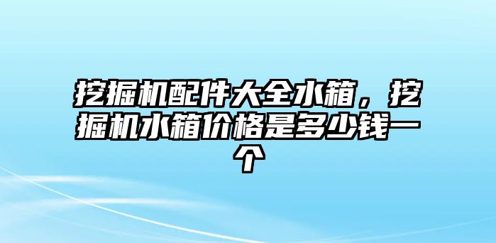 挖掘機配件大全水箱，挖掘機水箱價格是多少錢一個