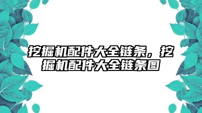 挖掘機(jī)配件大全鏈條，挖掘機(jī)配件大全鏈條圖