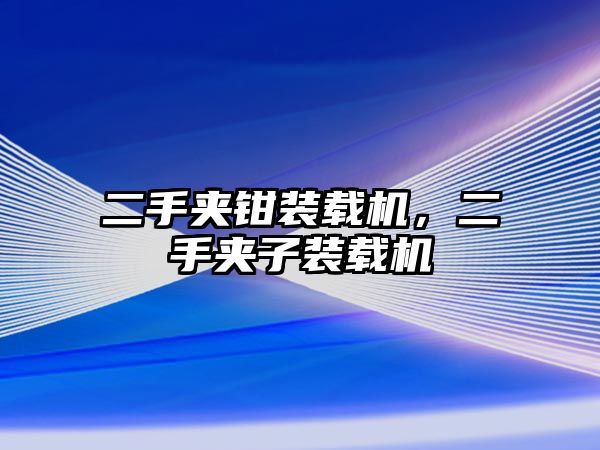 二手夾鉗裝載機，二手夾子裝載機