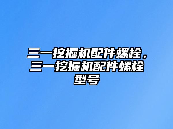 三一挖掘機(jī)配件螺栓，三一挖掘機(jī)配件螺栓型號(hào)