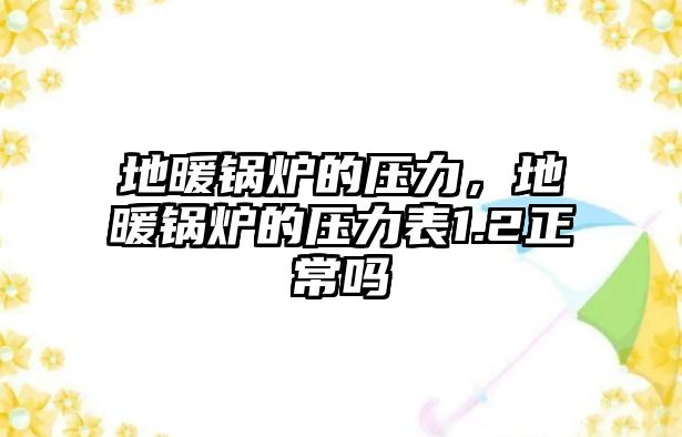 地暖鍋爐的壓力，地暖鍋爐的壓力表1.2正常嗎