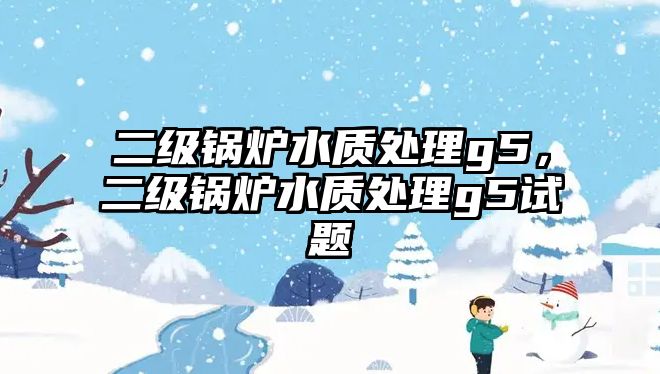 二級鍋爐水質處理g5，二級鍋爐水質處理g5試題