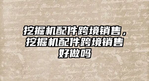 挖掘機配件跨境銷售，挖掘機配件跨境銷售好做嗎