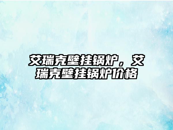 艾瑞克壁掛鍋爐，艾瑞克壁掛鍋爐價格