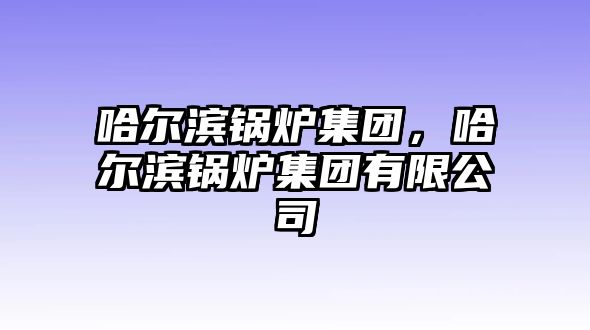 哈爾濱鍋爐集團，哈爾濱鍋爐集團有限公司