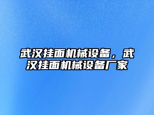 武漢掛面機械設(shè)備，武漢掛面機械設(shè)備廠家