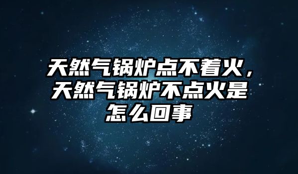 天然氣鍋爐點(diǎn)不著火，天然氣鍋爐不點(diǎn)火是怎么回事