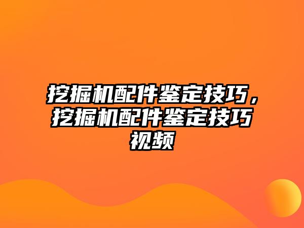 挖掘機配件鑒定技巧，挖掘機配件鑒定技巧視頻