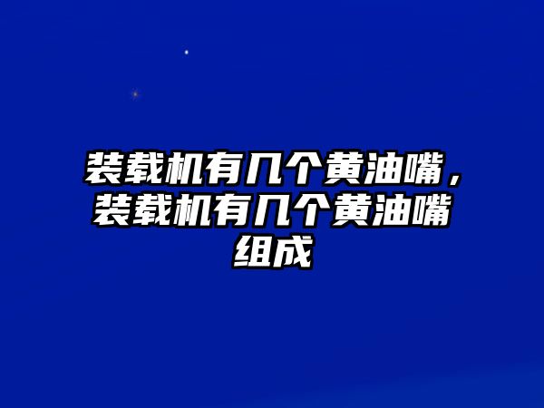 裝載機有幾個黃油嘴，裝載機有幾個黃油嘴組成