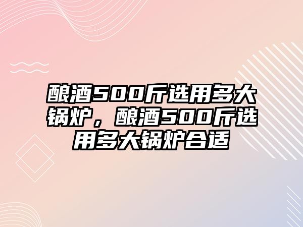 釀酒500斤選用多大鍋爐，釀酒500斤選用多大鍋爐合適