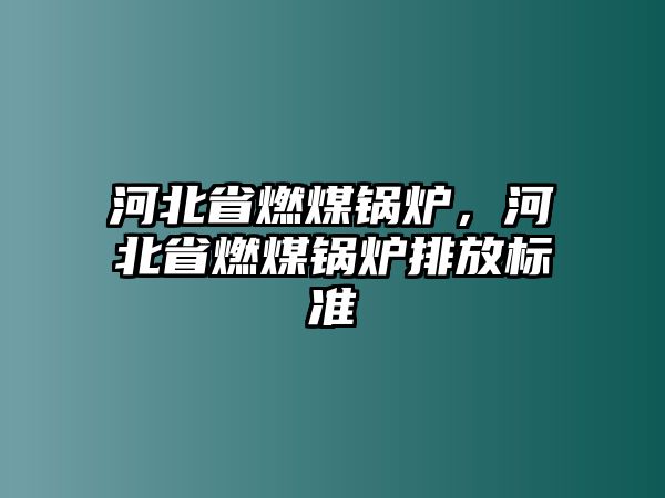 河北省燃煤鍋爐，河北省燃煤鍋爐排放標(biāo)準(zhǔn)