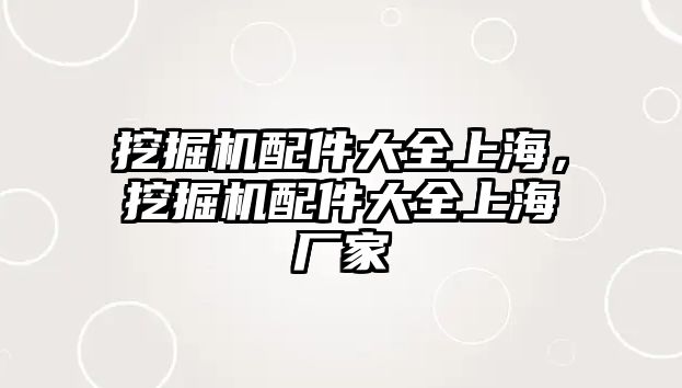 挖掘機配件大全上海，挖掘機配件大全上海廠家