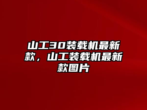 山工30裝載機最新款，山工裝載機最新款圖片