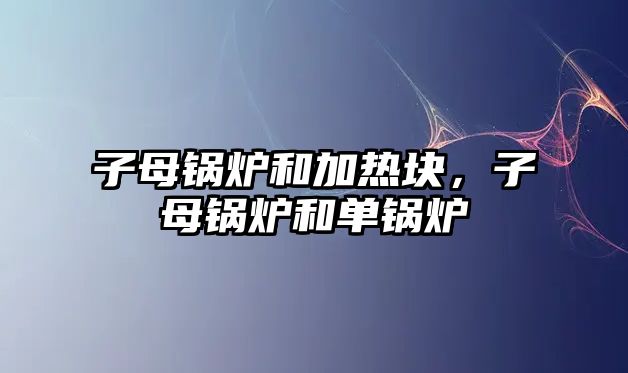 子母鍋爐和加熱塊，子母鍋爐和單鍋爐