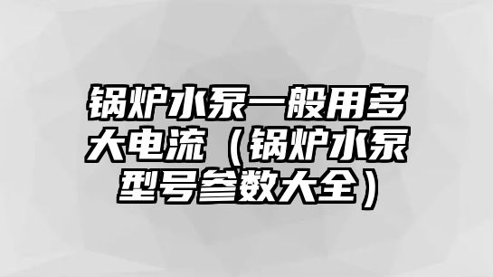 鍋爐水泵一般用多大電流（鍋爐水泵型號(hào)參數(shù)大全）