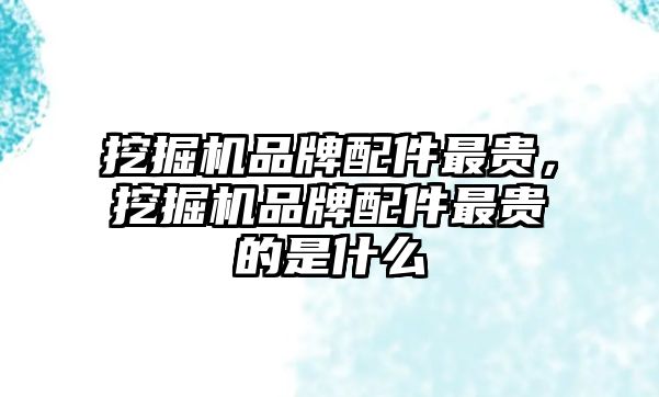 挖掘機品牌配件最貴，挖掘機品牌配件最貴的是什么