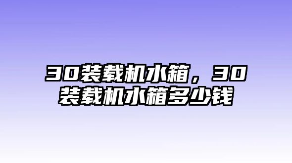 30裝載機(jī)水箱，30裝載機(jī)水箱多少錢