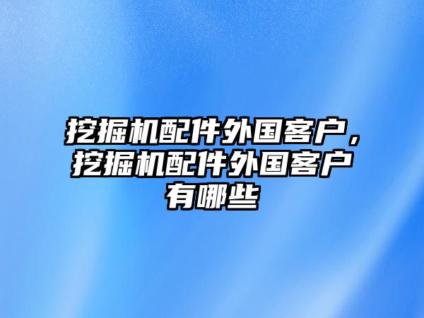 挖掘機(jī)配件外國客戶，挖掘機(jī)配件外國客戶有哪些