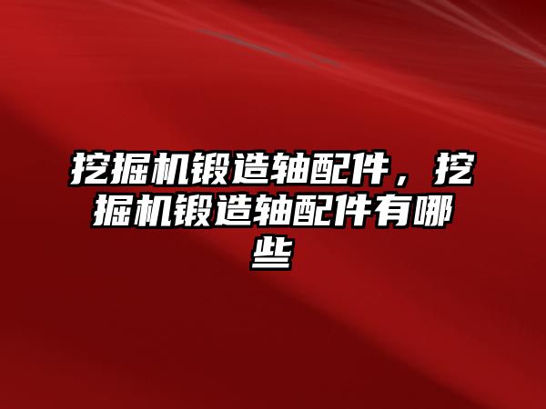 挖掘機鍛造軸配件，挖掘機鍛造軸配件有哪些