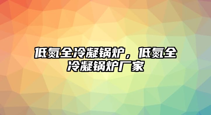 低氮全冷凝鍋爐，低氮全冷凝鍋爐廠家