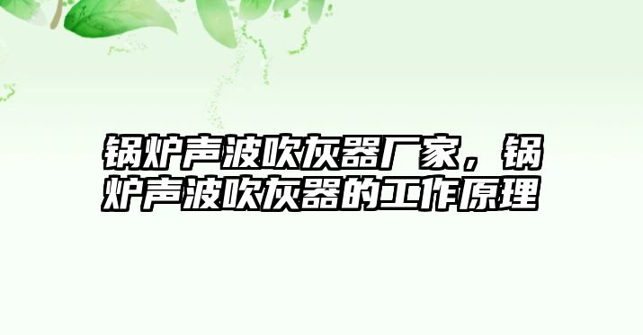 鍋爐聲波吹灰器廠家，鍋爐聲波吹灰器的工作原理