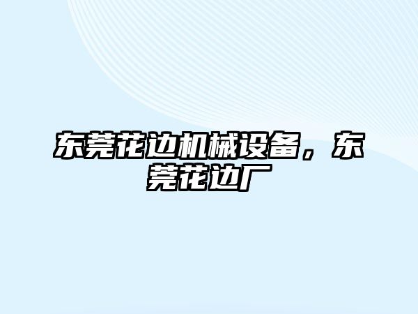 東莞花邊機(jī)械設(shè)備，東莞花邊廠