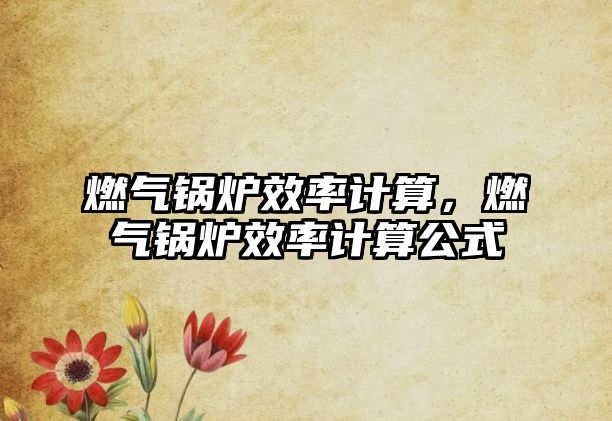 燃?xì)忮仩t效率計(jì)算，燃?xì)忮仩t效率計(jì)算公式