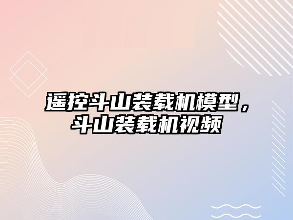 遙控斗山裝載機模型，斗山裝載機視頻