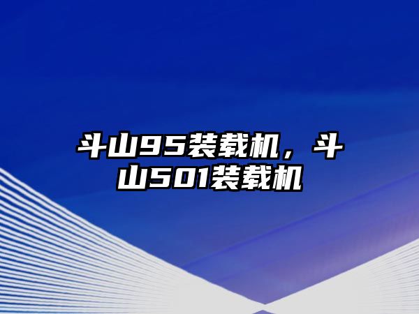 斗山95裝載機(jī)，斗山501裝載機(jī)