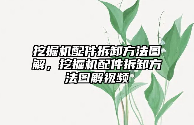 挖掘機配件拆卸方法圖解，挖掘機配件拆卸方法圖解視頻