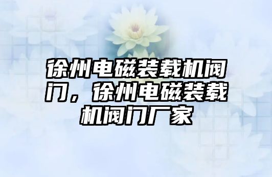 徐州電磁裝載機(jī)閥門，徐州電磁裝載機(jī)閥門廠家