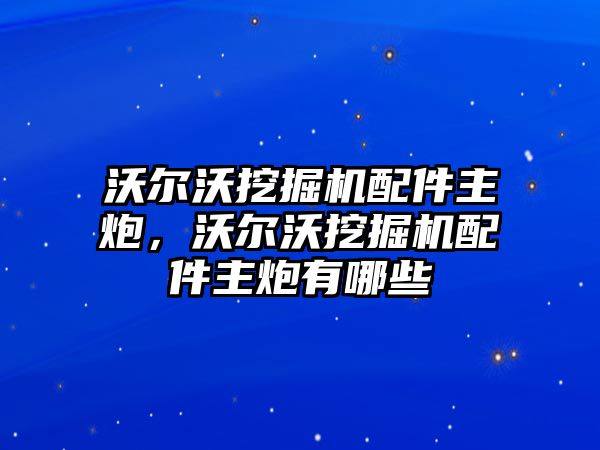 沃爾沃挖掘機配件主炮，沃爾沃挖掘機配件主炮有哪些