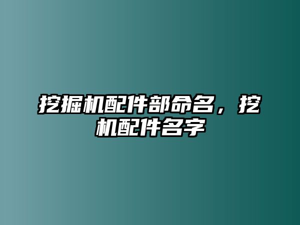 挖掘機(jī)配件部命名，挖機(jī)配件名字