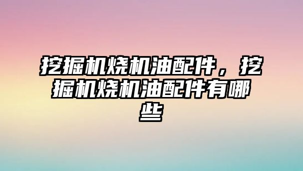 挖掘機燒機油配件，挖掘機燒機油配件有哪些