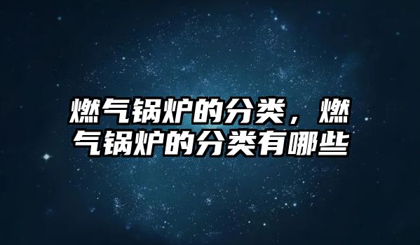 燃?xì)忮仩t的分類，燃?xì)忮仩t的分類有哪些