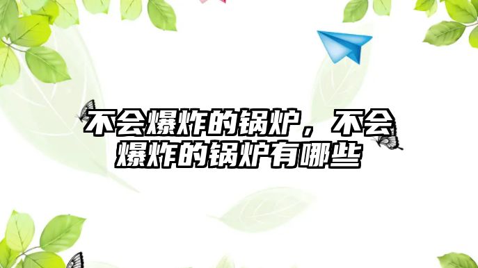 不會(huì)爆炸的鍋爐，不會(huì)爆炸的鍋爐有哪些