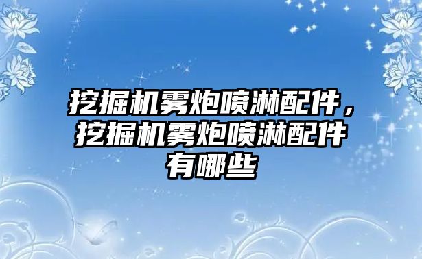 挖掘機霧炮噴淋配件，挖掘機霧炮噴淋配件有哪些