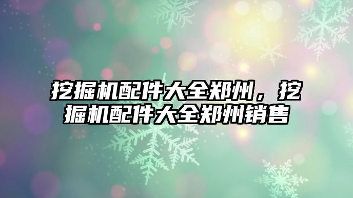 挖掘機配件大全鄭州，挖掘機配件大全鄭州銷售