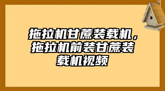 拖拉機(jī)甘蔗裝載機(jī)，拖拉機(jī)前裝甘蔗裝載機(jī)視頻