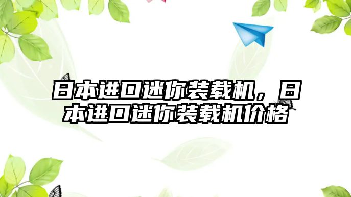 日本進(jìn)口迷你裝載機(jī)，日本進(jìn)口迷你裝載機(jī)價(jià)格