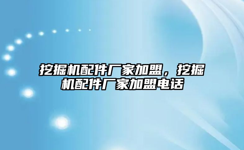 挖掘機配件廠家加盟，挖掘機配件廠家加盟電話