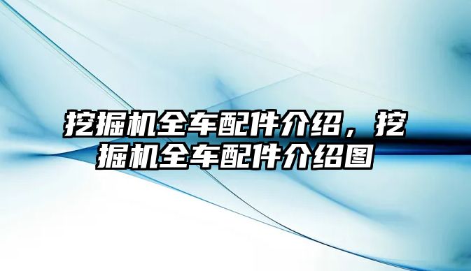 挖掘機(jī)全車配件介紹，挖掘機(jī)全車配件介紹圖