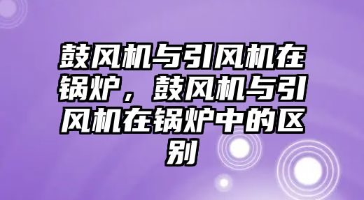 鼓風(fēng)機與引風(fēng)機在鍋爐，鼓風(fēng)機與引風(fēng)機在鍋爐中的區(qū)別