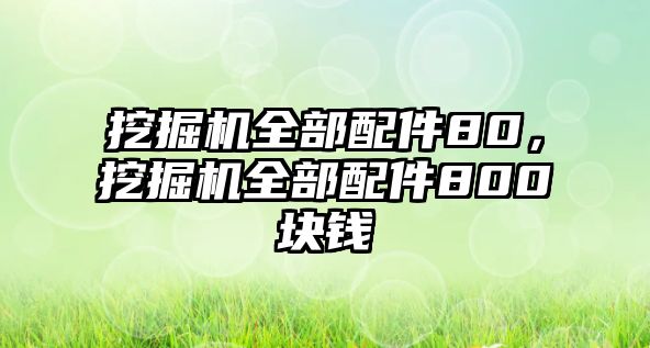 挖掘機(jī)全部配件80，挖掘機(jī)全部配件800塊錢(qián)