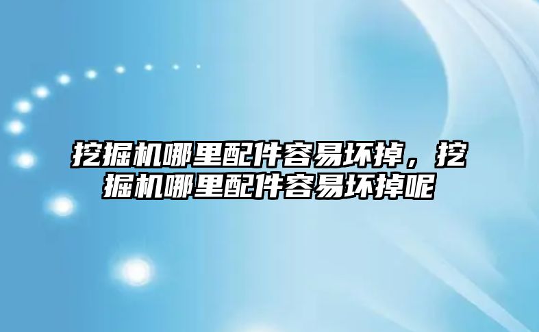 挖掘機哪里配件容易壞掉，挖掘機哪里配件容易壞掉呢