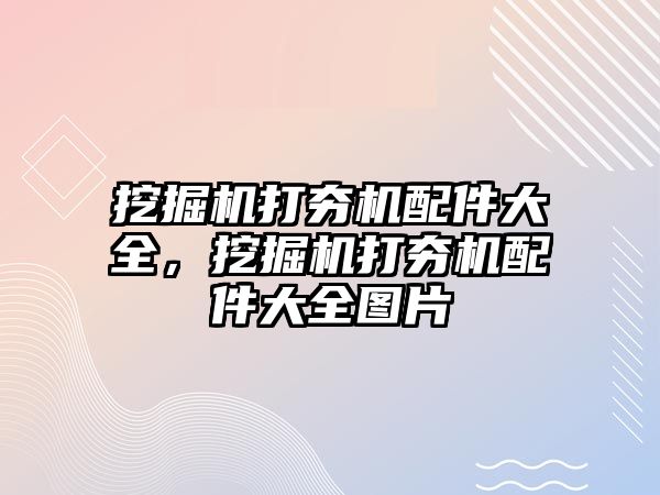 挖掘機打夯機配件大全，挖掘機打夯機配件大全圖片