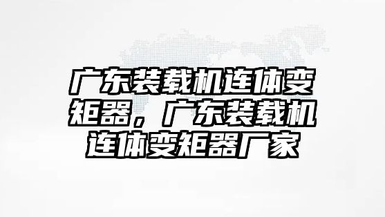 廣東裝載機連體變矩器，廣東裝載機連體變矩器廠家