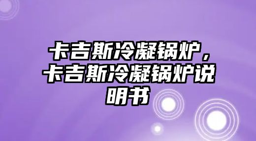 卡吉斯冷凝鍋爐，卡吉斯冷凝鍋爐說(shuō)明書