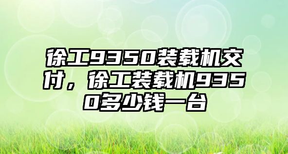 徐工9350裝載機(jī)交付，徐工裝載機(jī)9350多少錢一臺(tái)